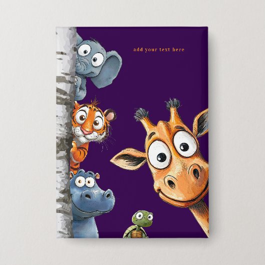 Die Lila Gestaltung der Waldkreaturen Button (Vorderseite)