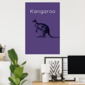Die Lila Kangaroo Moderne Kunst Poster (Heimbüro)