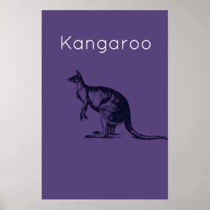 Die Lila Kangaroo Moderne Kunst Poster