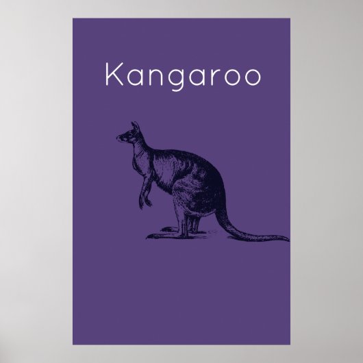 Die Lila Kangaroo Moderne Kunst Poster (Vorne)