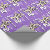 Die lila Katze addieren Ihre Alters- und Geschenkpapier (Ecke)