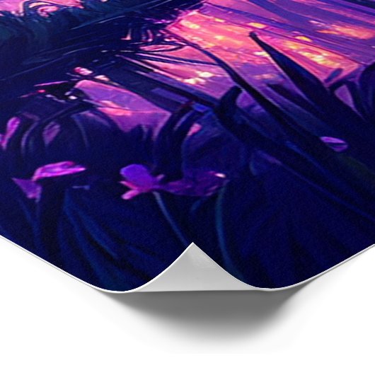 Die Lila Magie des versteckten Sumpfes Poster (Ecke)