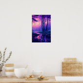 Die Lila Magie des versteckten Sumpfes Poster (Küche)