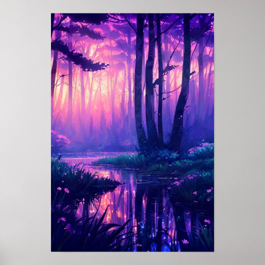 Die Lila Magie des versteckten Sumpfes Poster (Vorne)