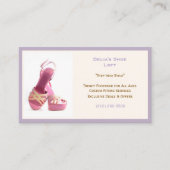 Die Lila Modeschuhe der Frauen rosa High Heels Visitenkarte (Vorderseite)