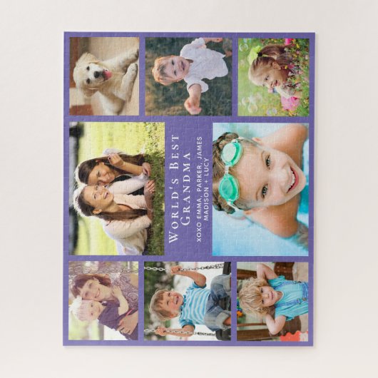 Die Lila Oma-8-Fotosammlung der Welt Puzzle (Vertikal)