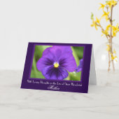 Die Lila Pansy Sympathy Card der Mutter Karte (Gelbe Blume)