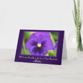 Die Lila Pansy Sympathy Card der Mutter Karte (Vorderseite)