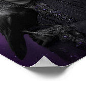 Die Lila schwarze Raven-Goddess-Kunst der Morrigad Poster (Ecke)