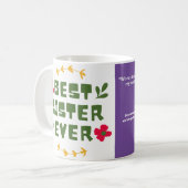 Die lila Sister-Definition der Welt Kaffeetasse (Vorderseite Links)