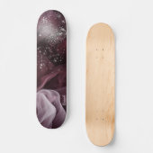 Die Lila Sterne und das Rauch-Skateboard-Deck Skateboard (Vorderseite)