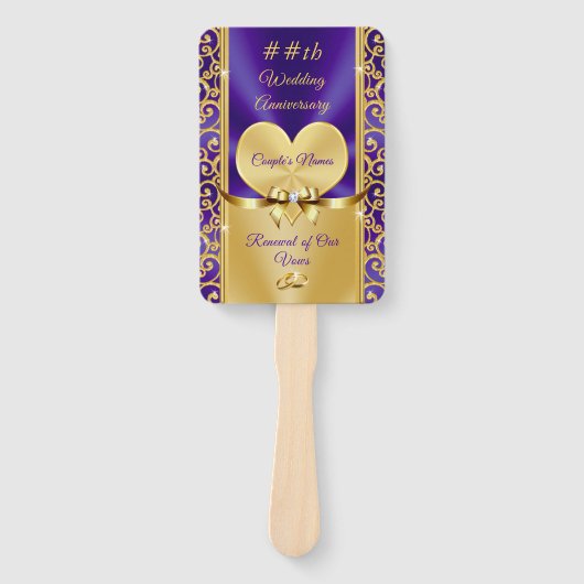 Die Lila und Gold-Jubiläumsfans Fächer (Vorderseite)