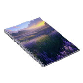 Die Lila Wiese bei Sonnenuntergang Notizblock (Rechte Seite)