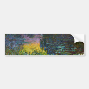 Die Lilie des Wassers - die Sonne, Claude Monet Autoaufkleber