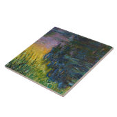 Die Lilie des Wassers - die Sonne, Claude Monet Fliese (Seite)