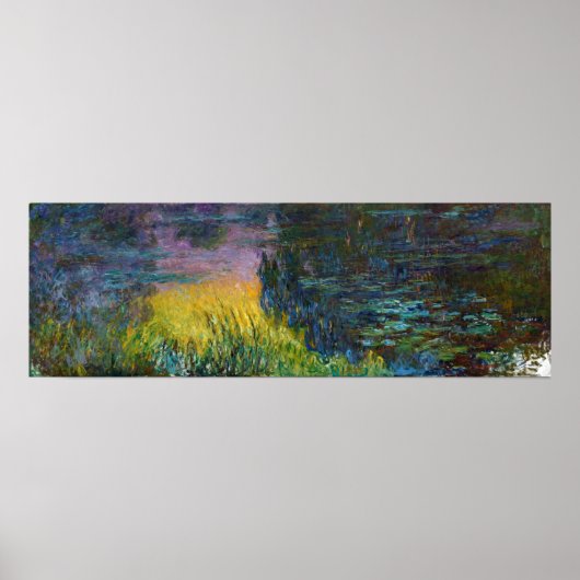Die Lilie des Wassers - die Sonne, Claude Monet Poster (Vorne)