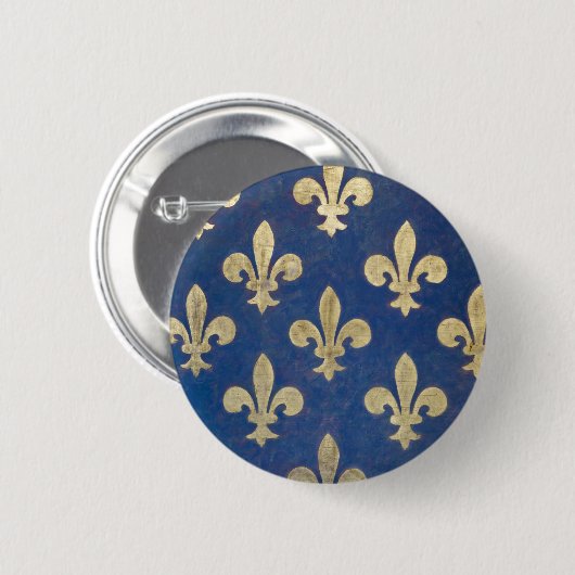 Die Lilie oder das Fleurde-lys Button (Vorne & Hinten)