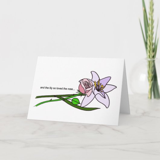 die Lilie und die Rose Karte (Vorderseite)