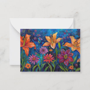 Die Lilien des Felds Mitteilungskarte