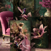 Die Lily Märchen Fantasy Kolibri & Floral