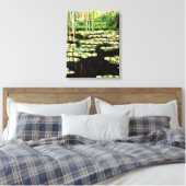 Die Lilypond-Malerei von Willowcatdesigns Leinwanddruck (Insitu (Schlafzimmer))