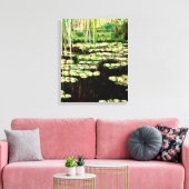 Die Lilypond-Malerei von Willowcatdesigns Leinwanddruck (Insitu (Wohnzimmer))