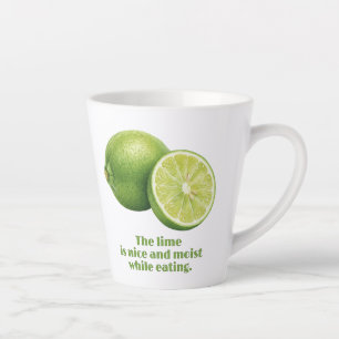 Die Limette, saftige, frische grüne Frucht Milchtasse