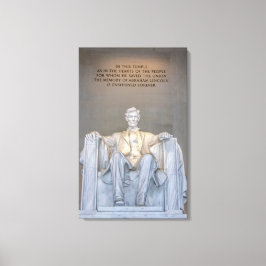 Die Lincoln-Gedenkstatue mit Angebotsaufschrift ka Leinwanddruck