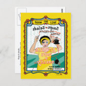 Die Line_B_ Postkarte gezeichnet (Vorne/Hinten)