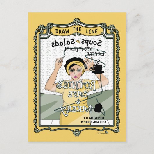 Die Line_C_ Postkarte gezeichnet (Vorderseite)