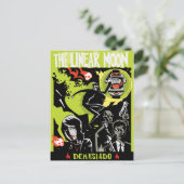 Die lineare Mond-Postkarte Postkarte (Stehend Vorderseite)