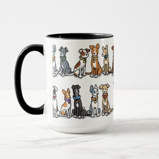 Die Lineup Hund-Tasse Tasse (Links)
