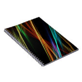 Die Linien strahlen Hintergrundlicht aus Notizblock (Rechte Seite)