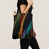 Die Linien strahlen Hintergrundlicht Tasche (Von Nahem)