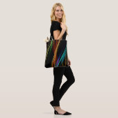 Die Linien strahlen Hintergrundlicht Tasche (Am Model)