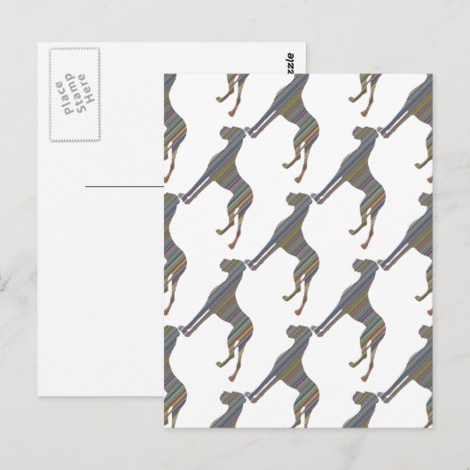 Die Liniendogge Postkarte (Vorne/Hinten)