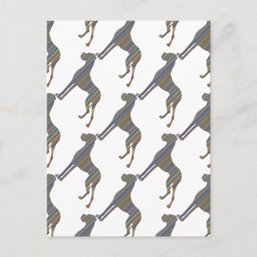 Die Liniendogge Postkarte (Vorderseite)