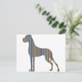Die Liniendogge Postkarte (Stehend Vorderseite)
