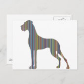 Die Liniendogge Postkarte (Vorne/Hinten)