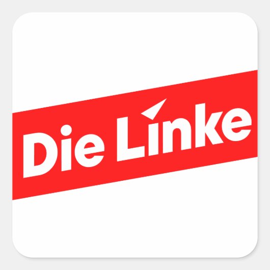 Die linke quadratischer aufkleber (Vorderseite)
