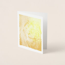 Die Lion Gold Foil Note Card gerettet Folienkarte
