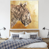 Die Lioness von Les Combarelles Leinwand drucken (Insitu (Schlafzimmer))