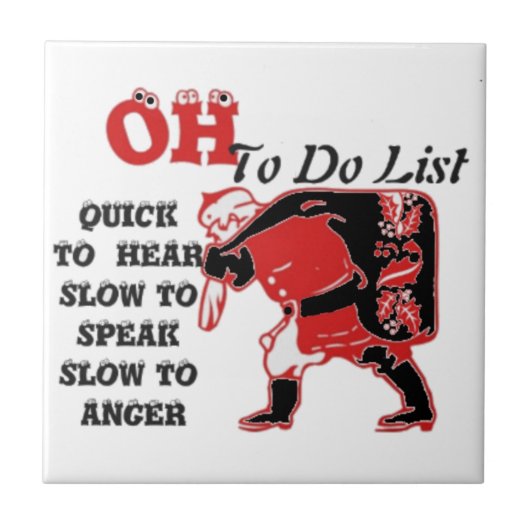 Die Liste des Weihnachtsmanns. Fliese (Vorderseite)