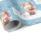 Die Liste des Weihnachtsmanns Geschenkpapier (Rolleneckpunkt)