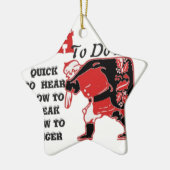 Die Liste des Weihnachtsmanns. Keramikornament (Links)