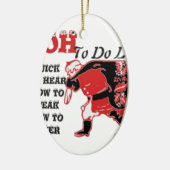 Die Liste des Weihnachtsmanns. Keramikornament (Links)