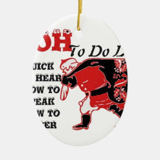 Die Liste des Weihnachtsmanns. Keramikornament (Vorne)