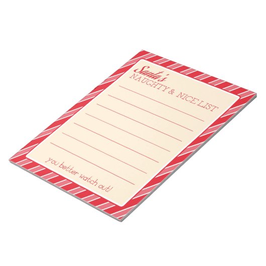 Die Liste des Weihnachtsmanns oder Nizzas Notizblock (angewinkelt)