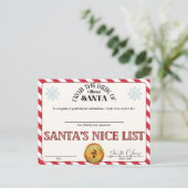 Die Liste des Weihnachtsmanns Postkarte (Stehend Vorderseite)