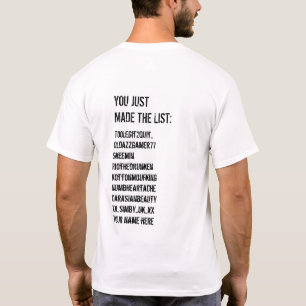 Die Liste T-Shirt
